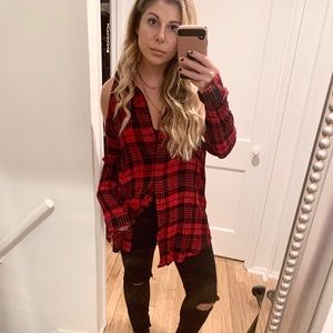 Mad about Plaid Red and Black Shift Dress